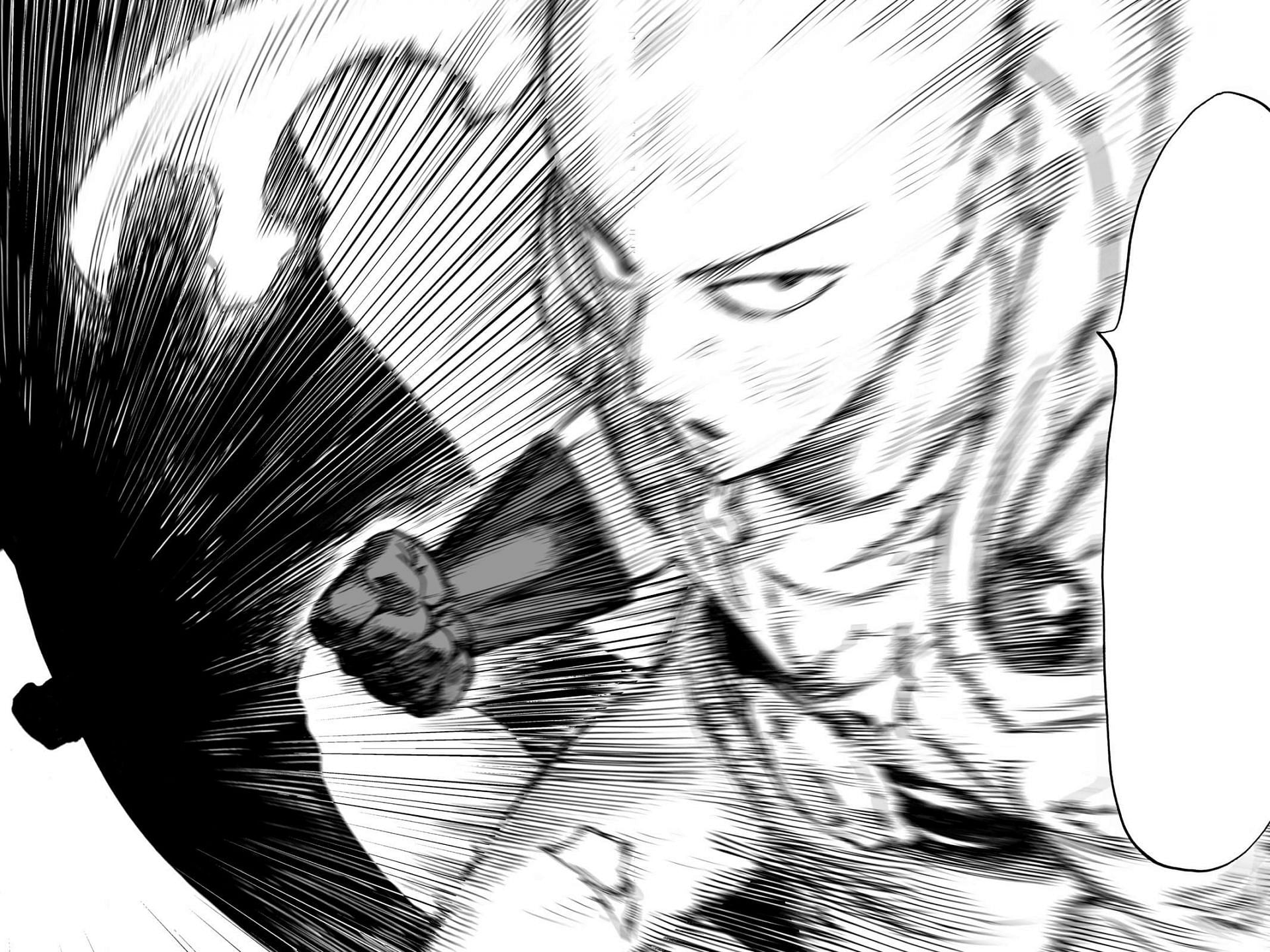Saitamq unleashes his Serious Series of punches (Image via Shueisha)